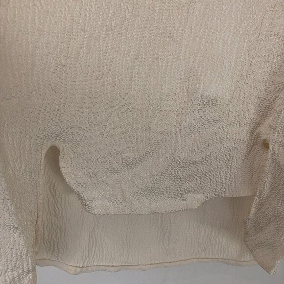 Maiyet Ivory Textured Silk Sleeveless Blouse Top Size 36 Lagenlook - Picture 5 of 6